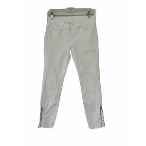 7 For All Mankind Jeans Women 26  White Denim Skinny Ankle Zipper Summer Beach